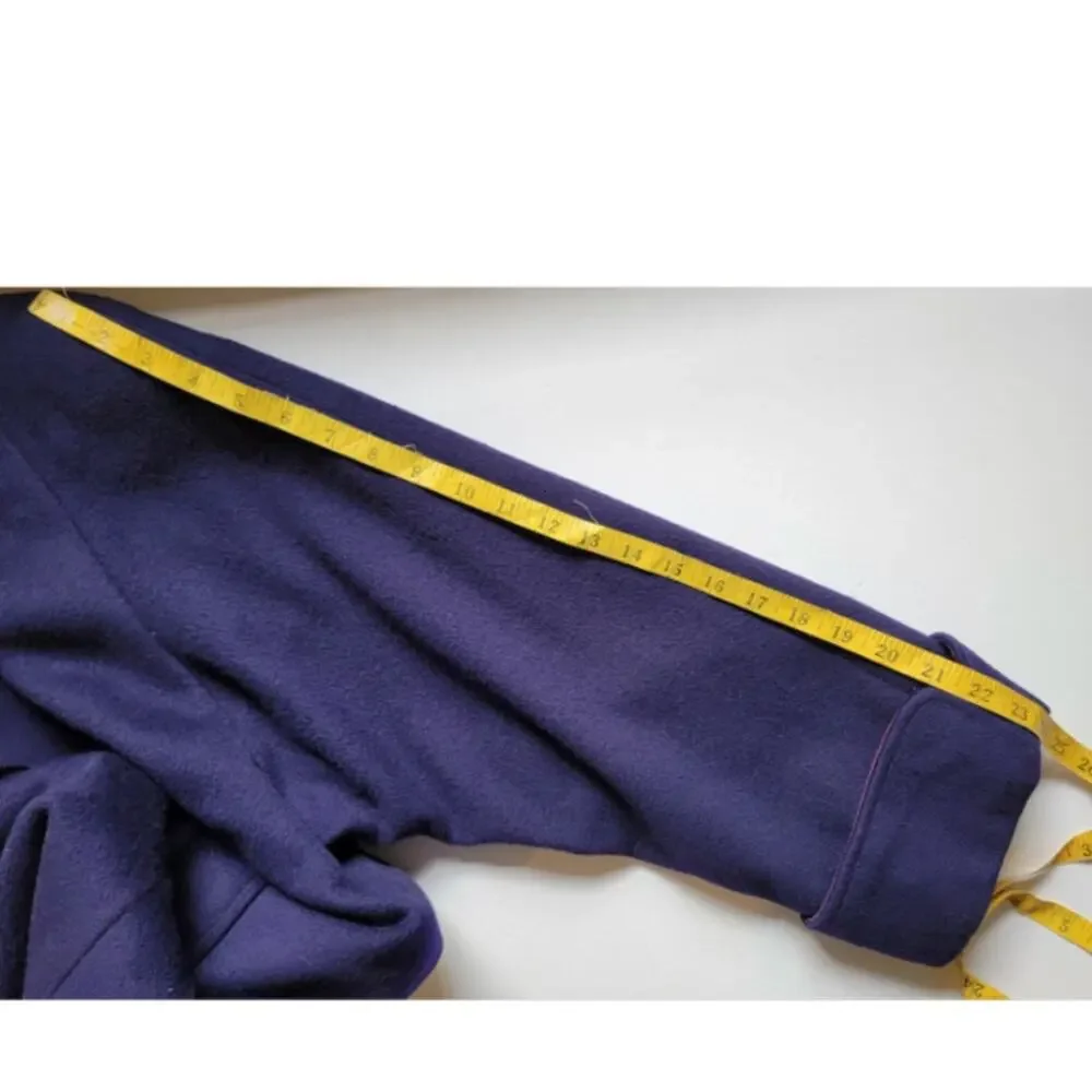 Vintage Steve by Searle Long Wool Coat Deep Purple Women’s 10 - Picture 8 of 10